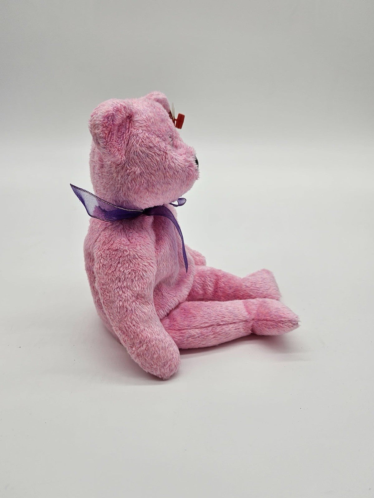 TY Beanie Babies 2000 "Eggs" Pink Bear w/Heart Tag Easter