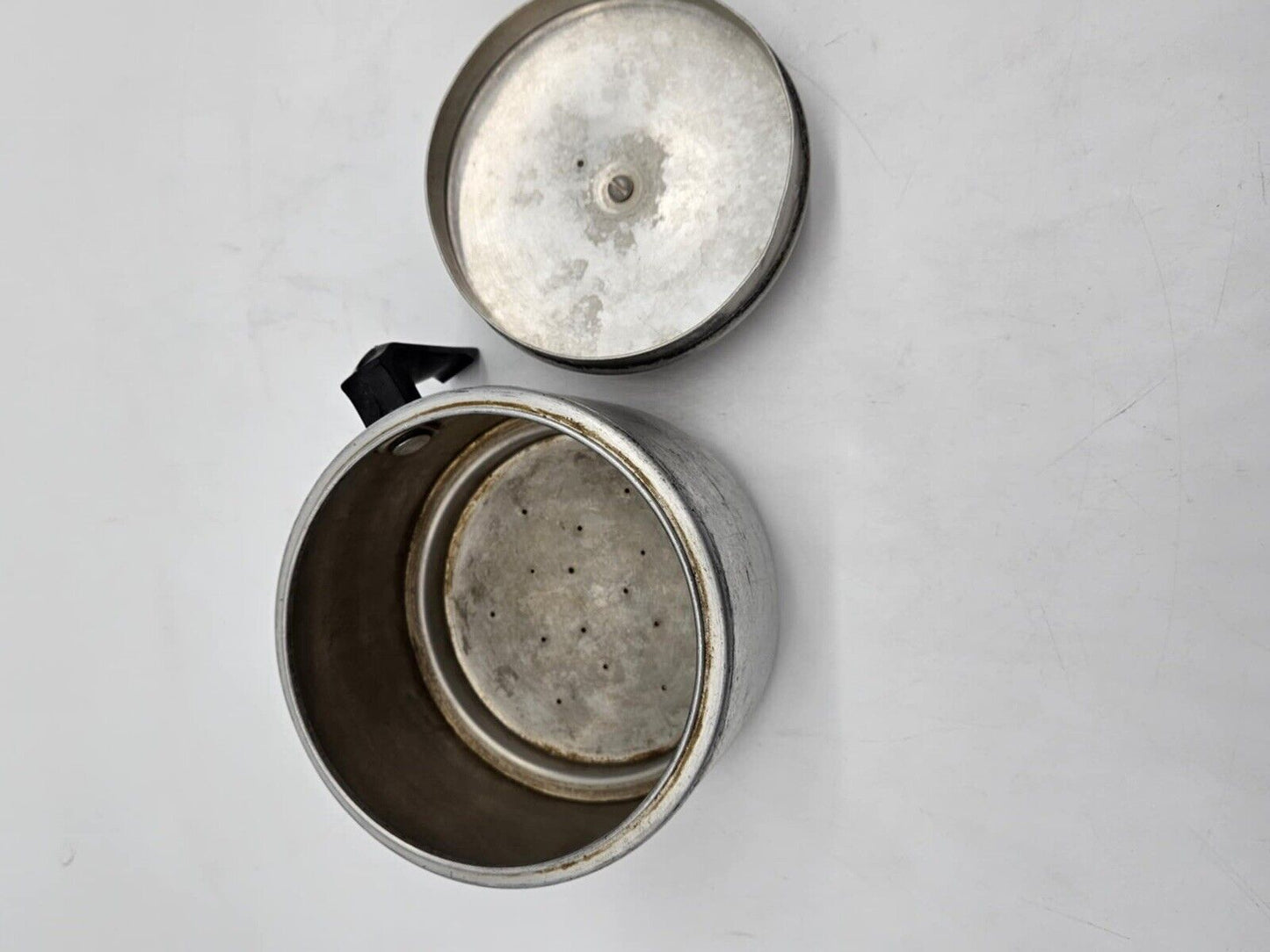 2 Vintage Aluminum Mirro Drip Pot Coffee Makers Percolator 9 Cup Camping M0829
