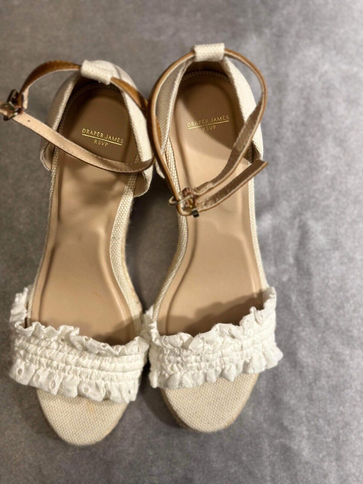 NEW DRAPER JAMES RSVP Gabrielle Women's Wedge Sandals - Sz 9 WCLTH