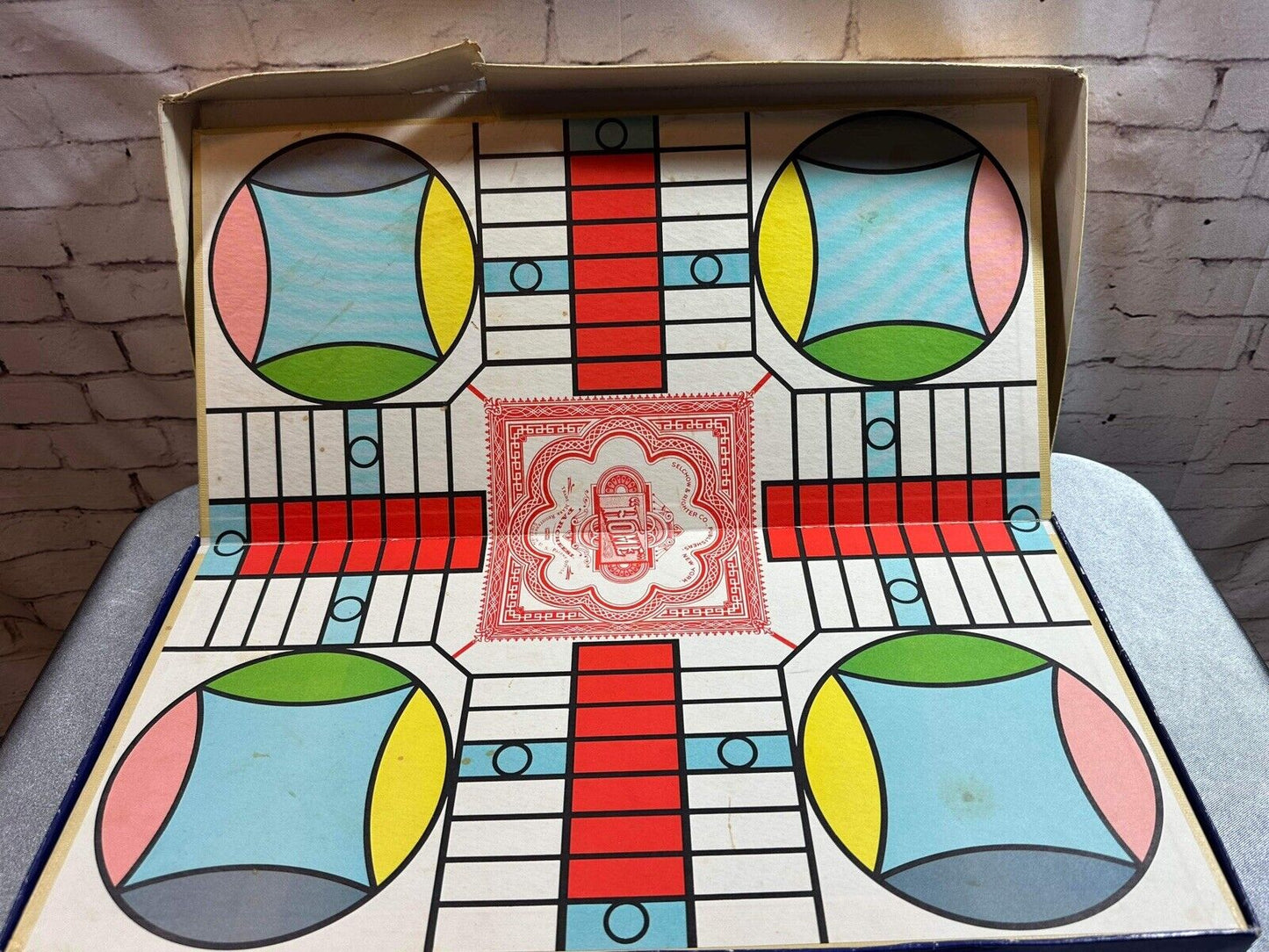 Vintage 1964 Parcheesi Gold Seal Edition Selchow Righter Company Indian VGM