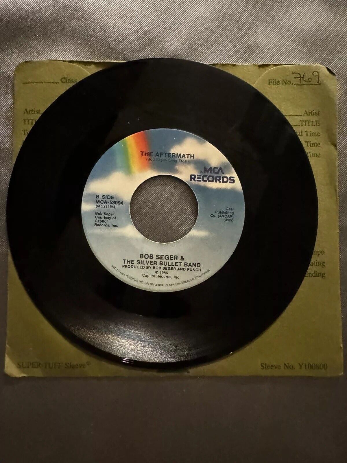 BOB SEGER  7" 45 RPM "Shakedown" & "The Aftermath"  VG condition