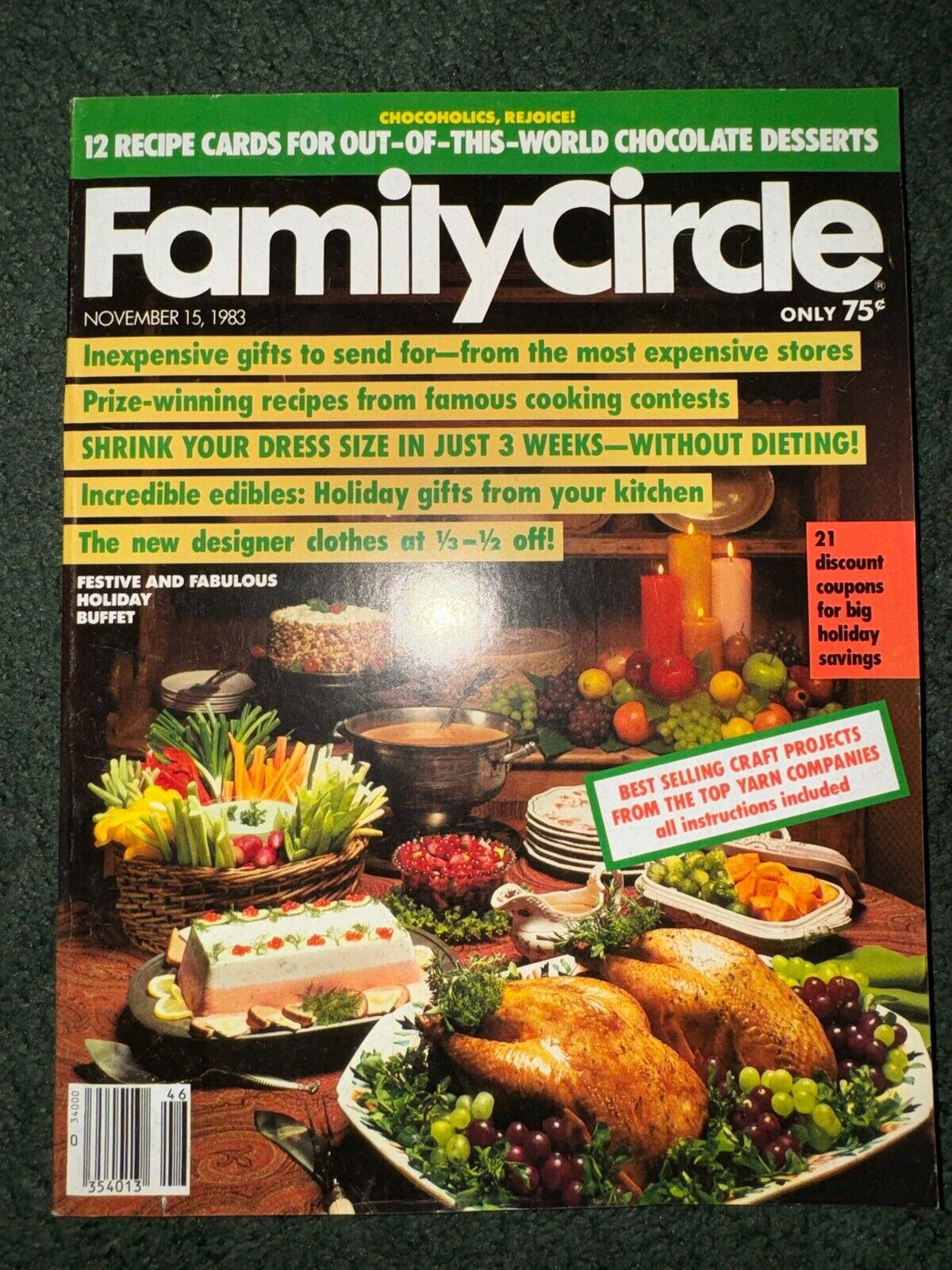Family Circle Magazine Lot - Early 1980's lot of 9 - Vintage Back Issue