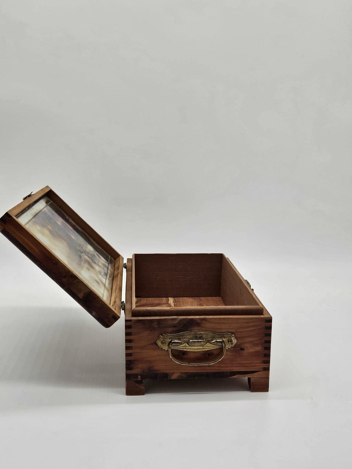 Vintage Cedar Jewelry Box Trinket Dresser J C Penney's Co. 10' x 6" x 4.5"