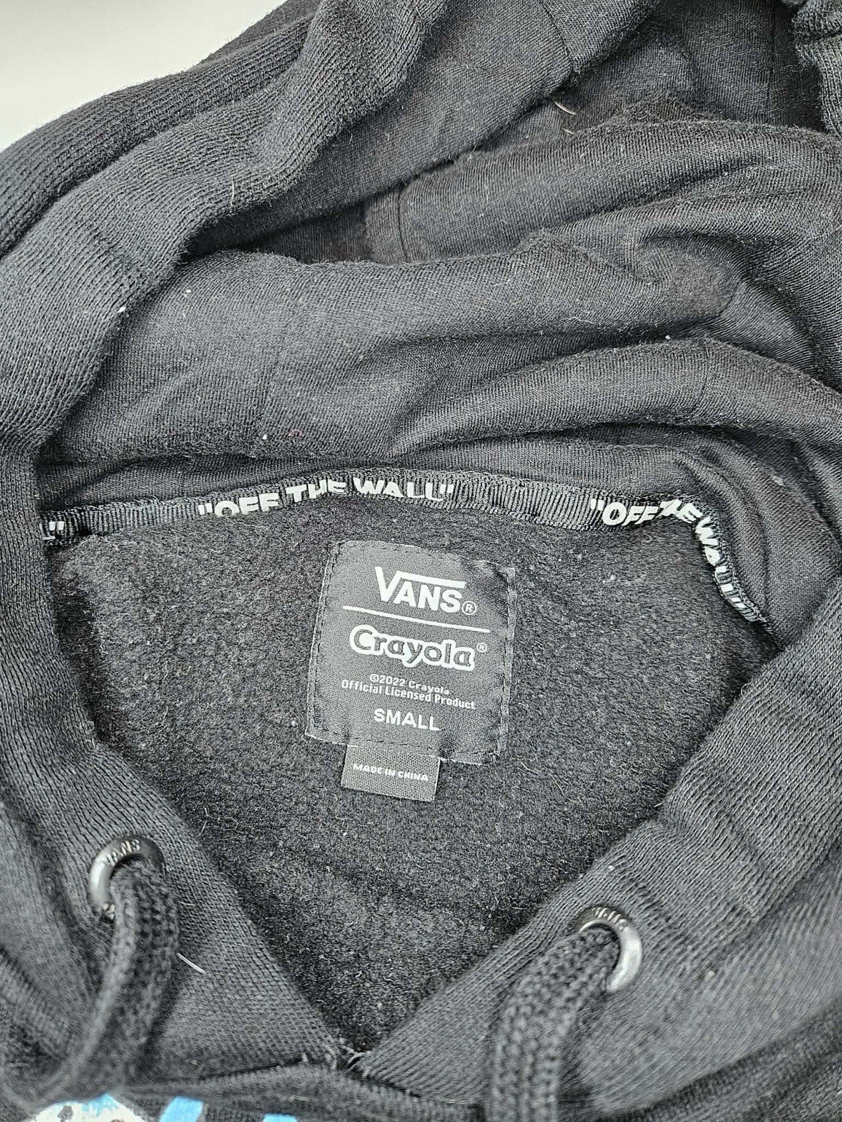 Vans X Crayola Fleece Pullover Hoodie 'Black' Sz SMALL ~ Limited Edition
