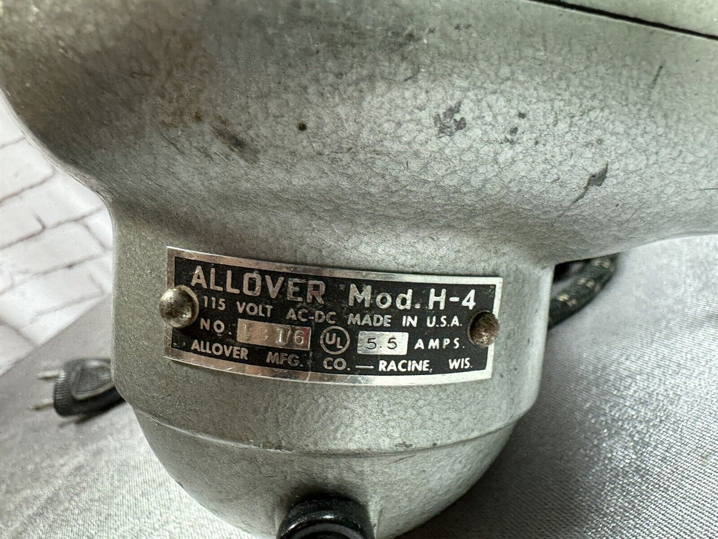 Vintage Allover Model H-4 No. 1316 Hairdryer (Pre-Owned) Tested/Works Great! TNO