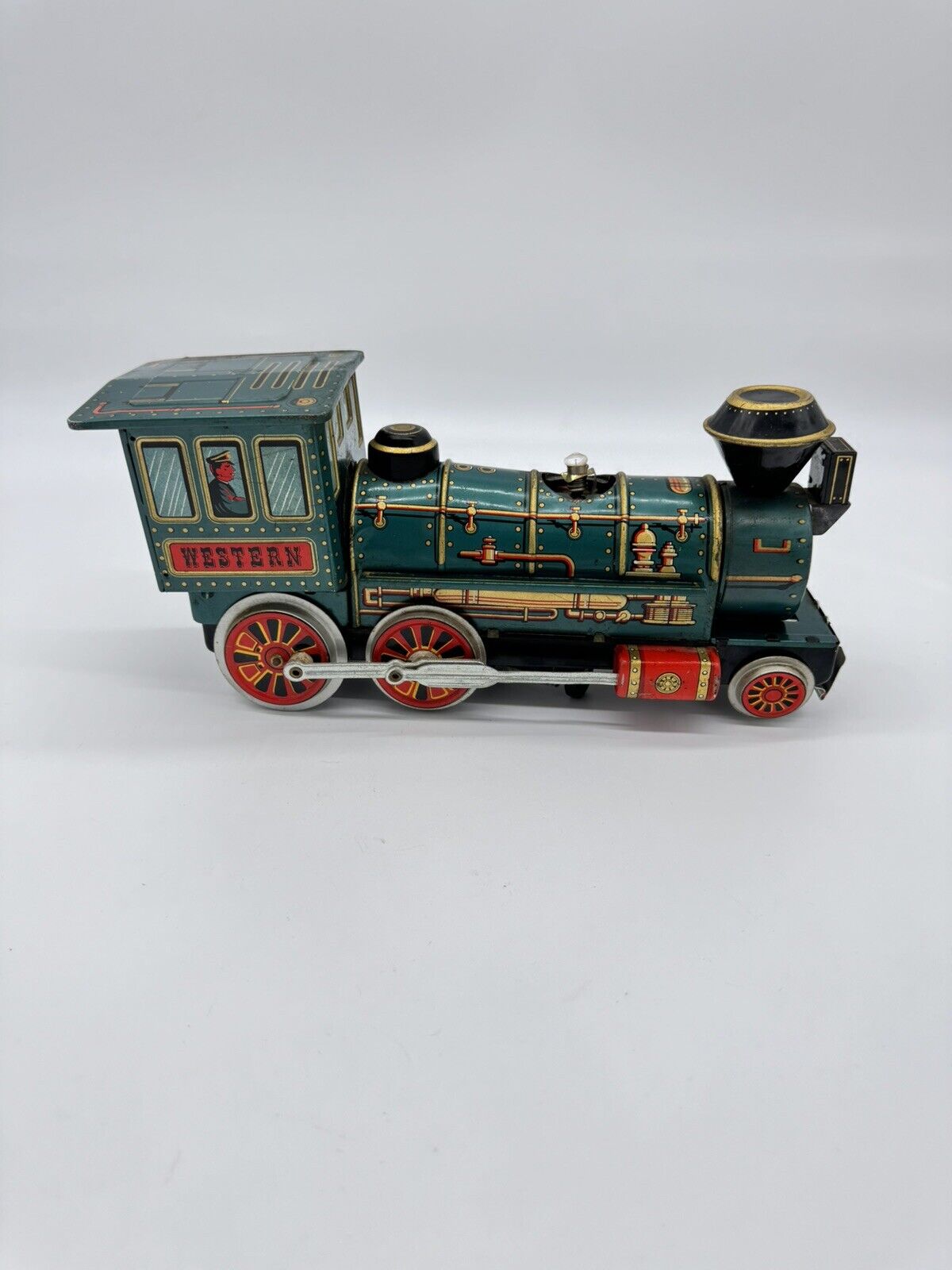 VINTAGE MODERN TOYS Battery Operated WESTERN SPECIAL LOCOMOTIVE Tin Toy