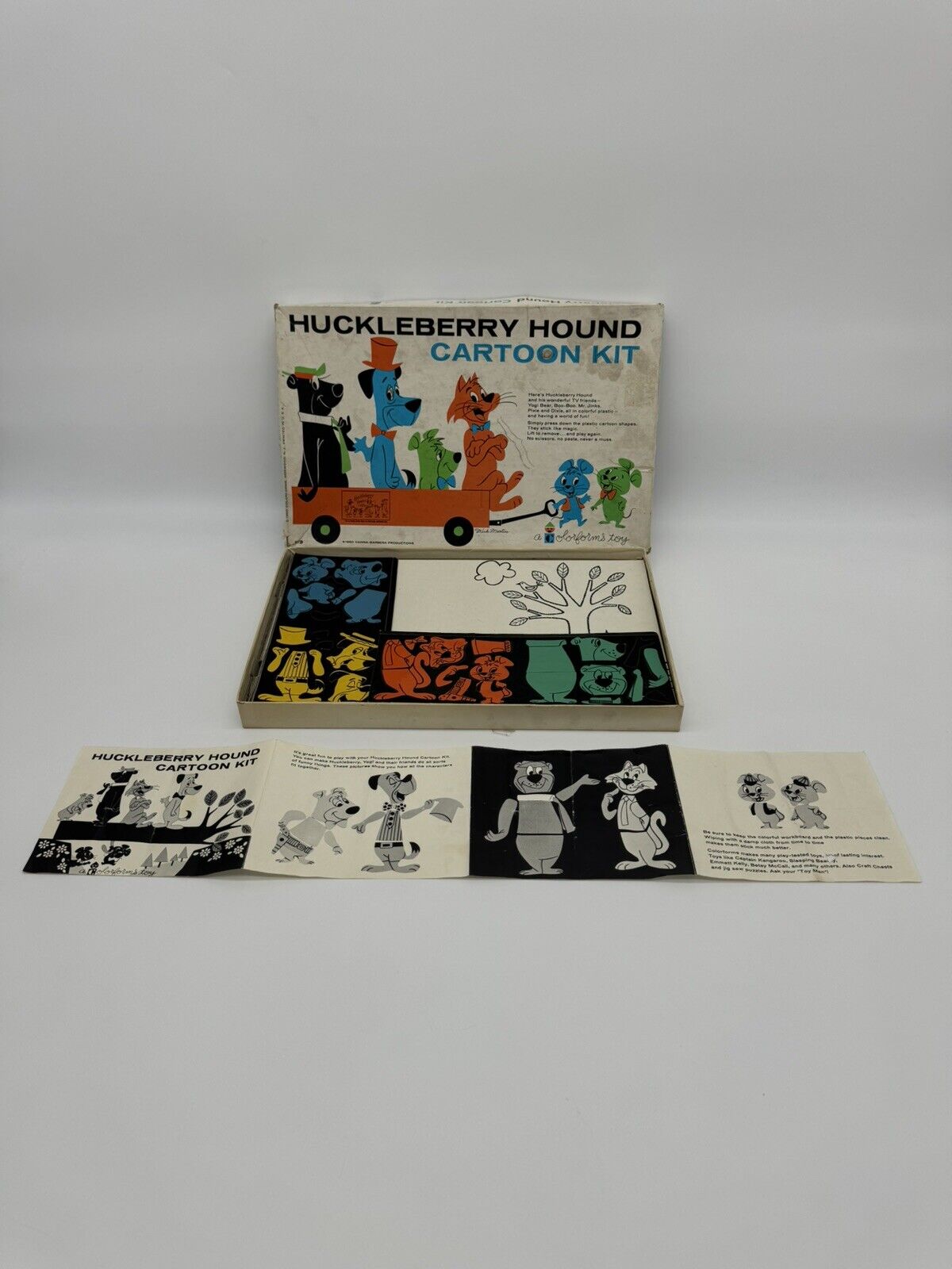 1960 Colorforms Toy Huckleberry Hound Cartoon kit Hanna-Barbera Productions