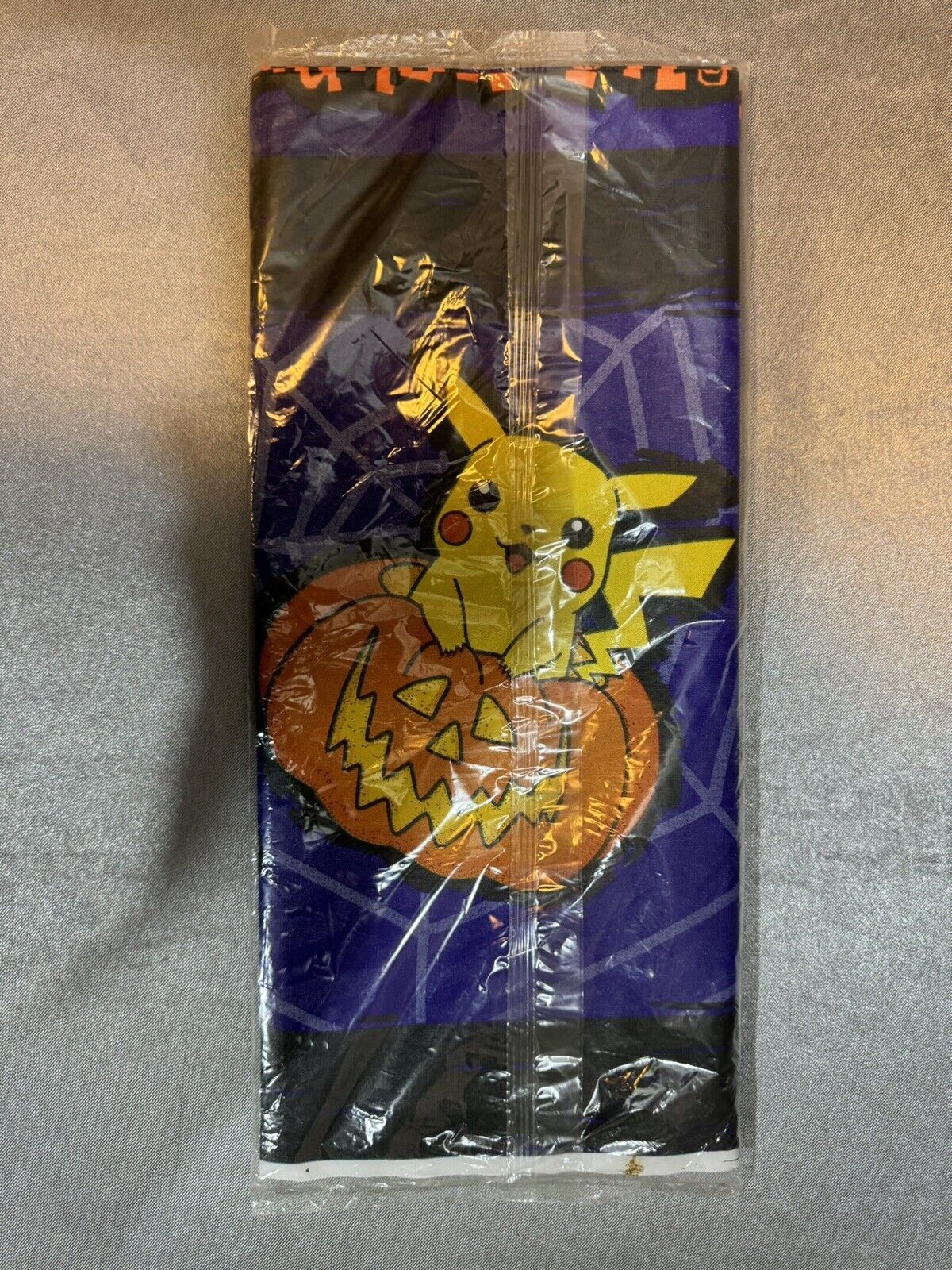 Vintage Pikachu Nintendo Pokemon Halloween Plastic Table Cloth Cover 54" x 96"