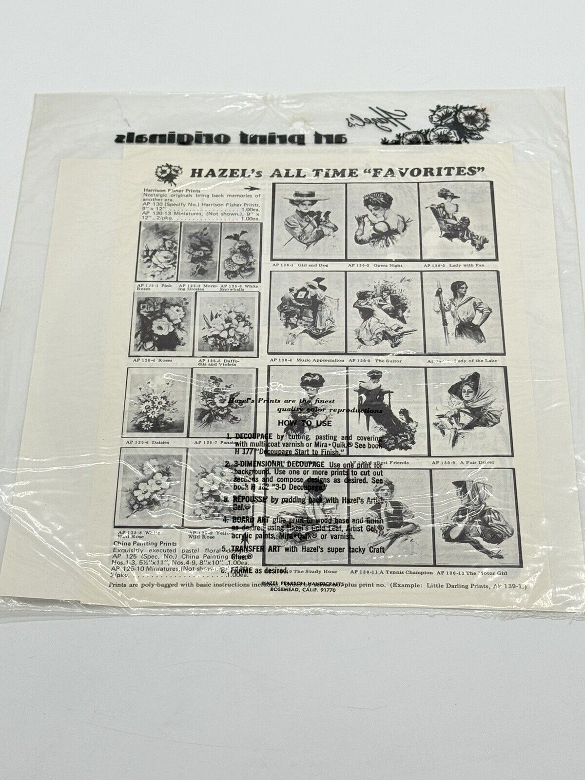 Vintage Hazel's Art Print originals for decoupage, crafts