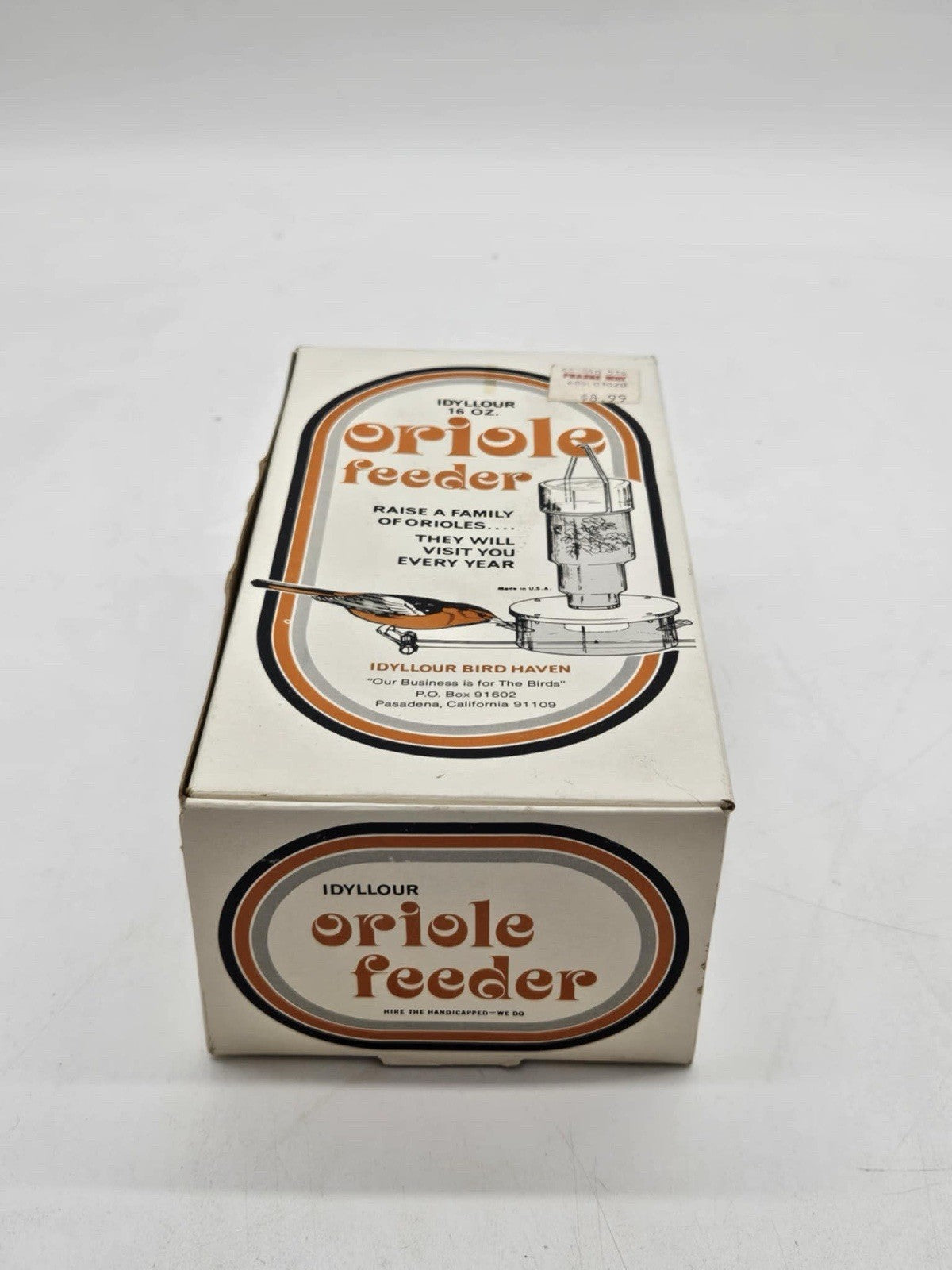Vintage style GLASS Oriole Feeder
