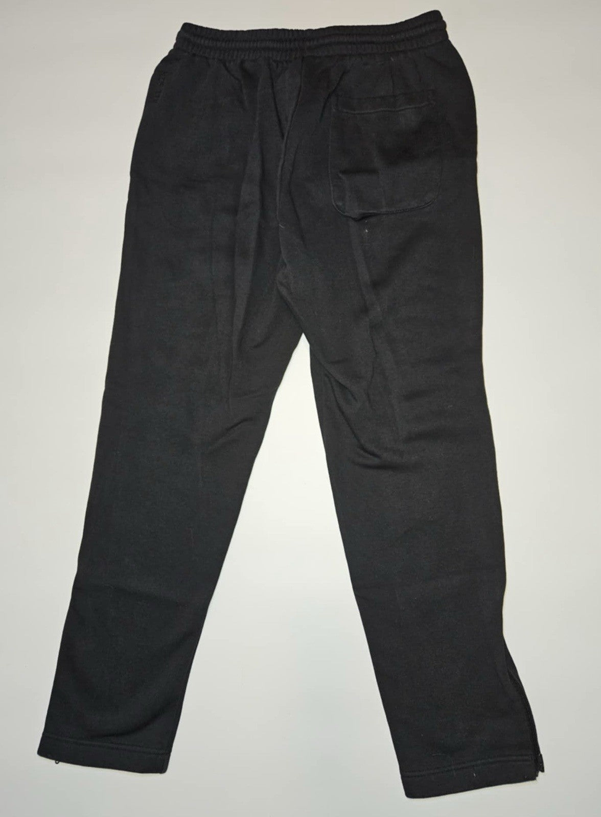 adidas Casual Drawstring Pants Size M Mens Black Logo Straight Leg