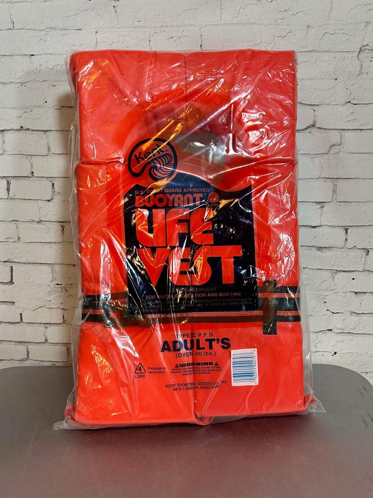 VGT NEW Bouyant Life Vest Orange in lot U.S. Coast Guard Approved. Type 2 MISC