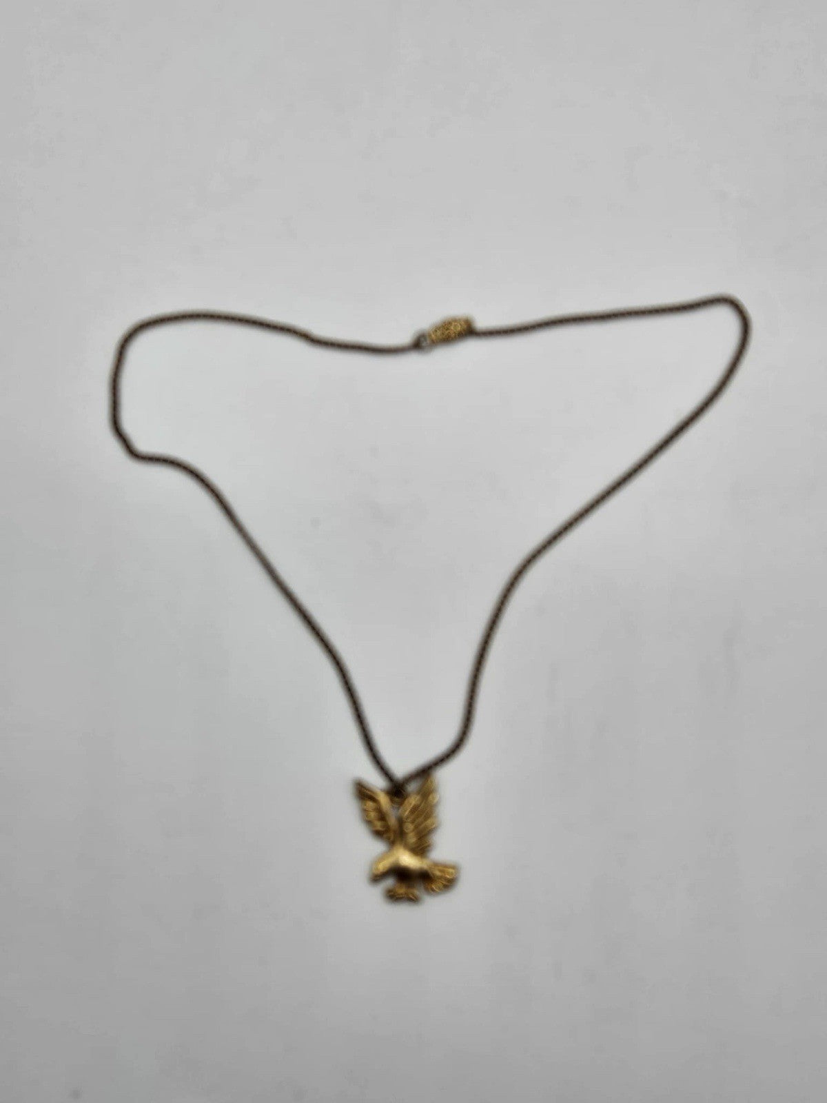 Beautiful Gold Tone Chain with Swooping Eagle Pendant - Vintage