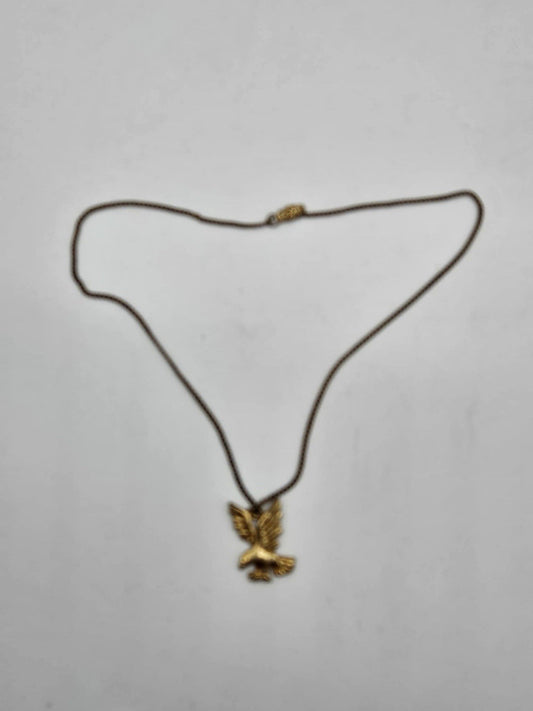 Beautiful Gold Tone Chain with Swooping Eagle Pendant - Vintage
