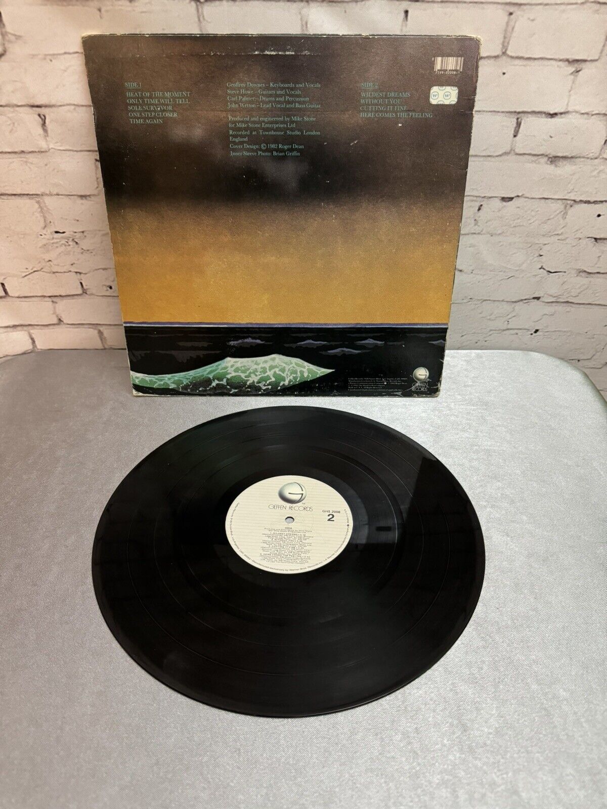 ASIA Self Titled Vinyl LP Geffen 1982 GHS-2008 VG+