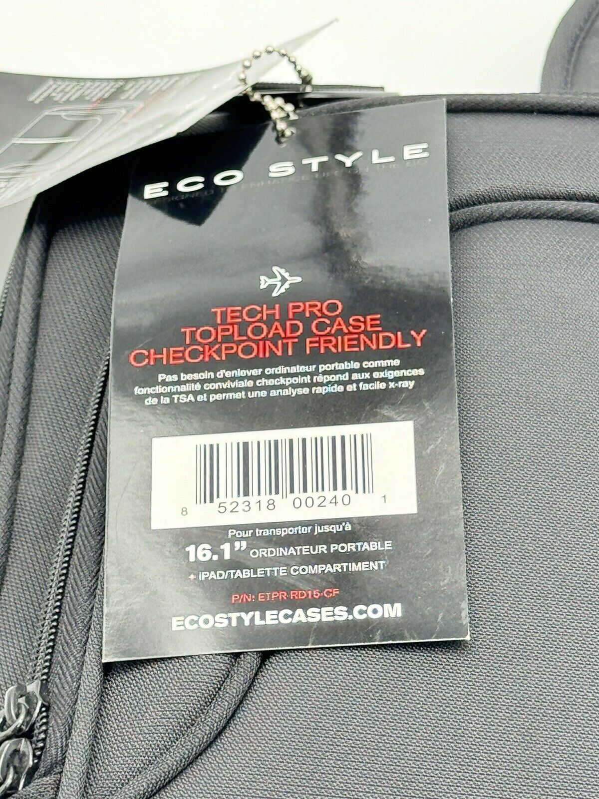 Eco Style TechPro Case 16.1" Topload LapTop Case Bag Black NEW