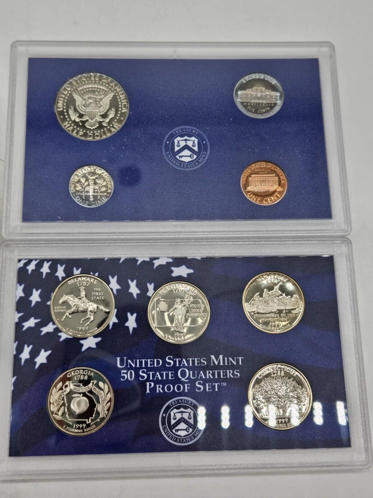 Lot of 3 Uncirculated 1999 Coins Clad Proof Set U.S. Mint (JB01)