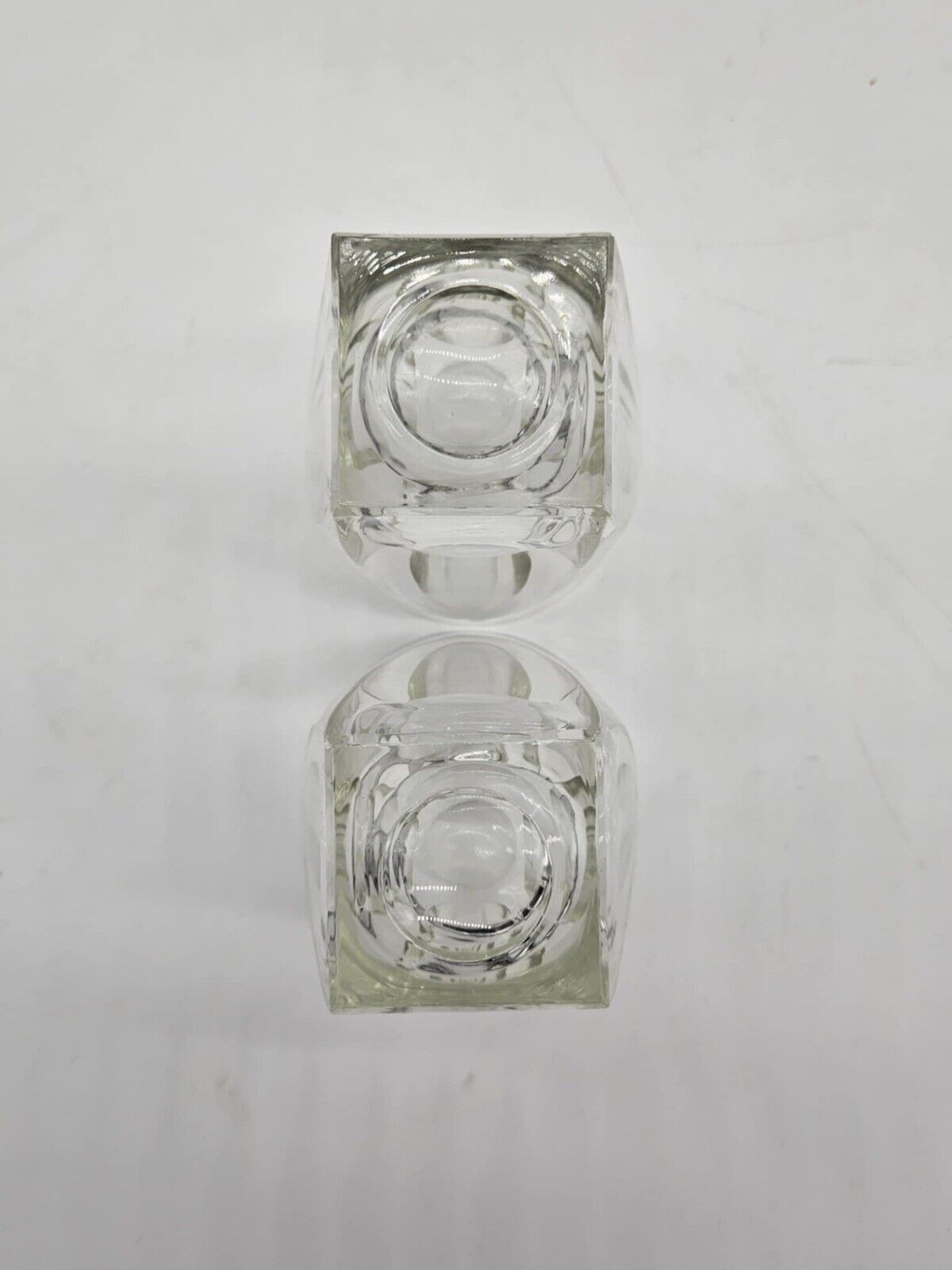 Vintage Colony Vanity Clear Flat Tumblers Heavy Old Fashioned Whiskey Glass Set