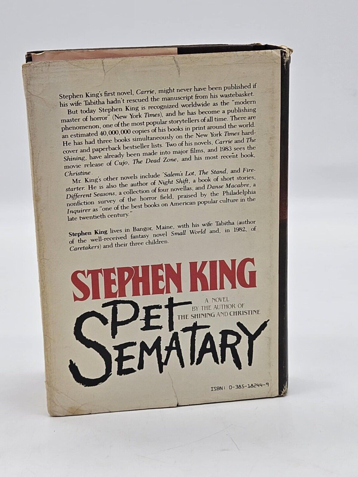 Pet Cemetery Stephen King Hardcover Book Doubleday & Co w/ Dust Cover