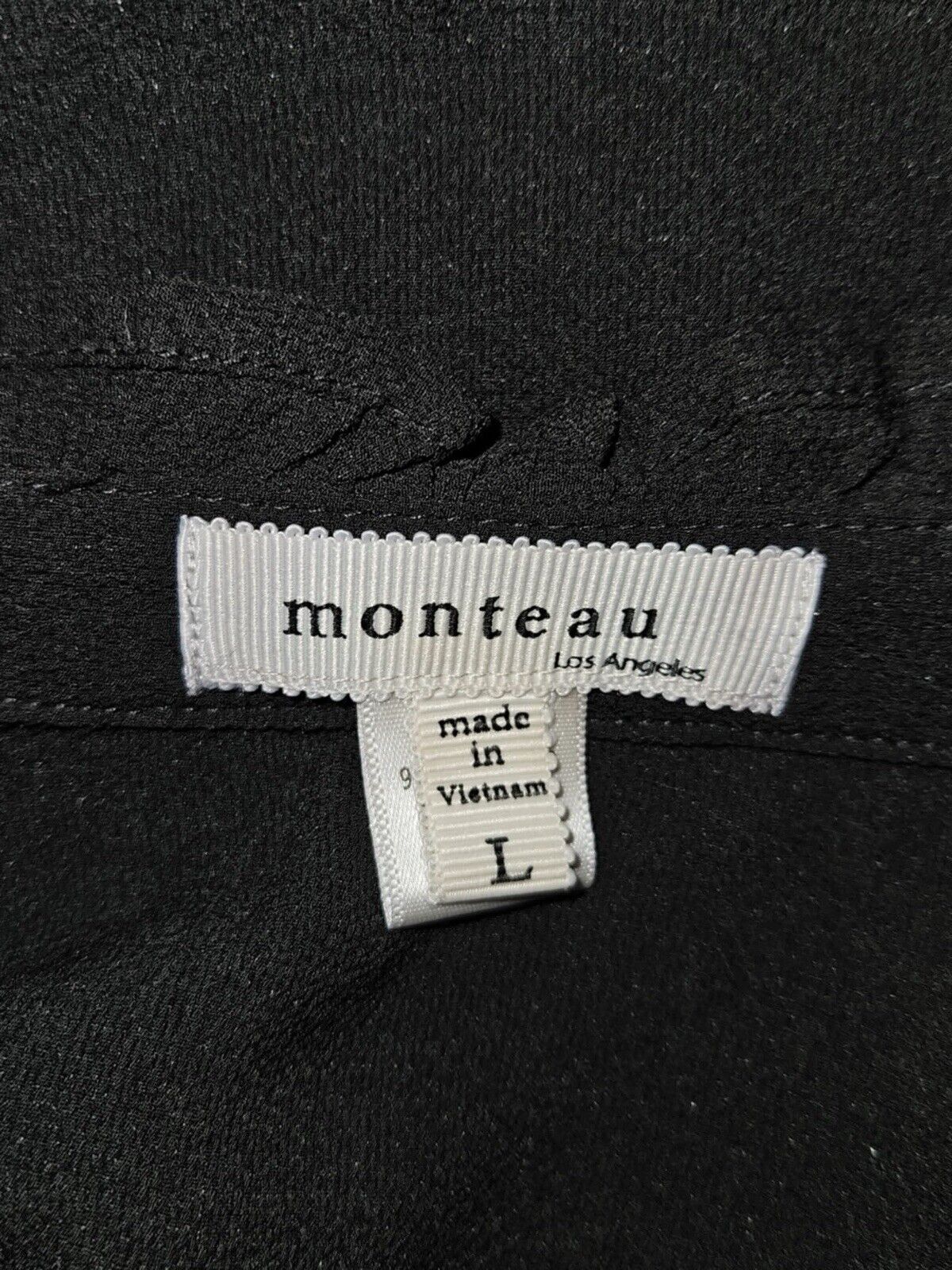 Woman’s Monteau Short Sleeve Black Dress Sz L