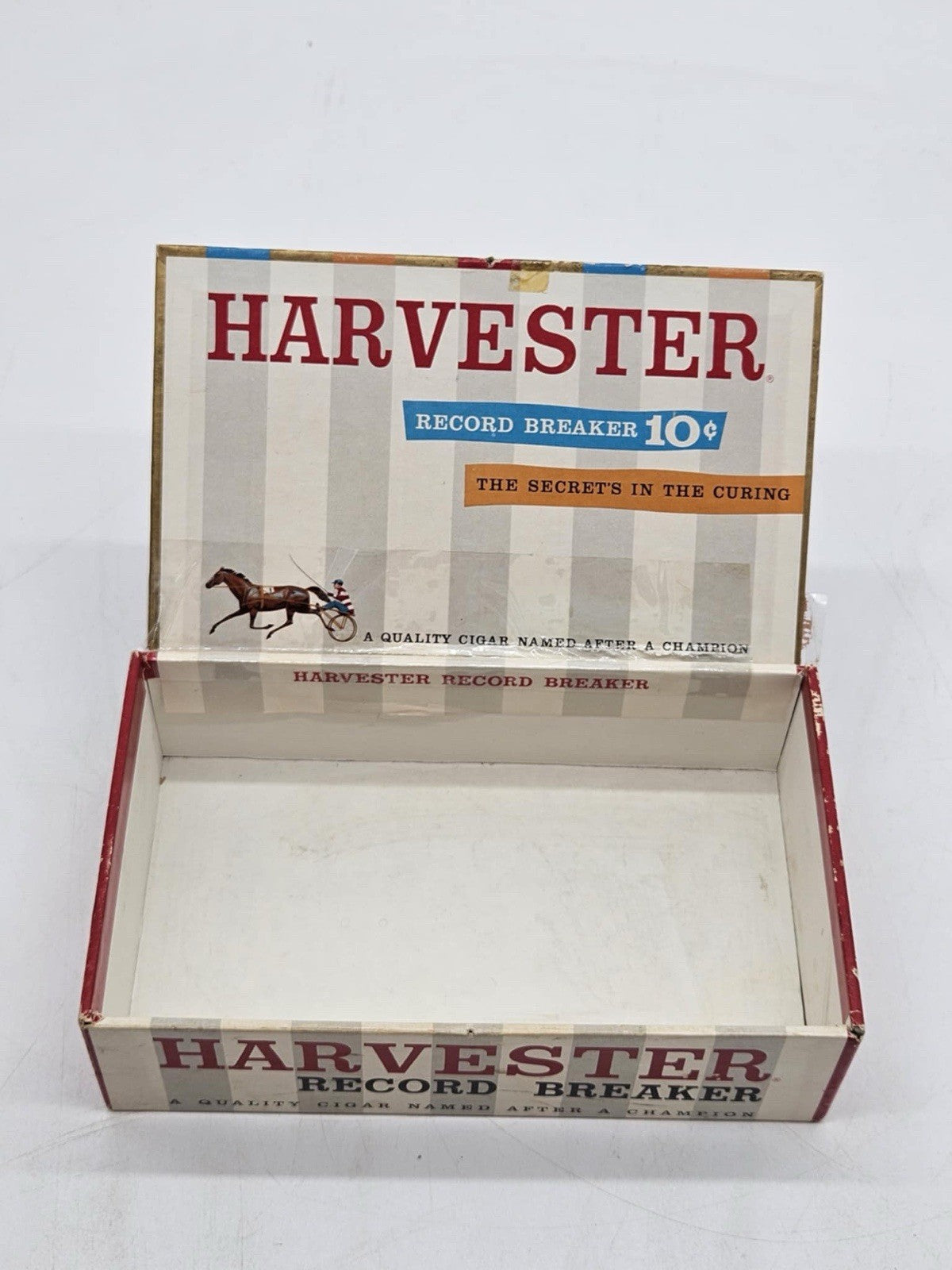 Vtg Harvester Cigars Perfecto Cigar Box Tobacciana Advertising Empty