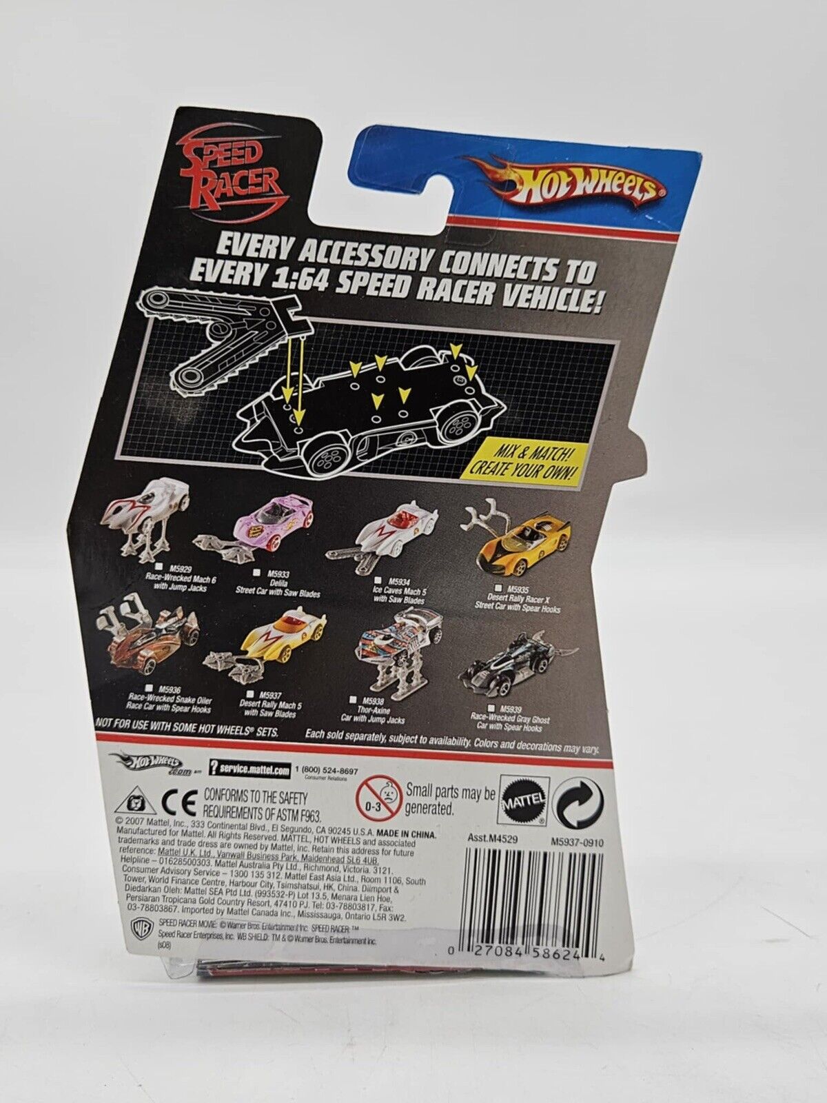 2007 HOT WHEELS SPEED RACER Lot Of 4 w/ 1 HOT WHEELS BATMAN