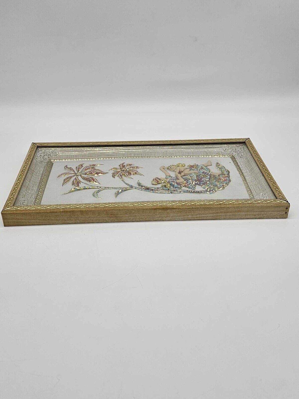 2 Vintage Metalcraft 4 Seasons Framed 3D MCM Pictures Art - NO. 7025