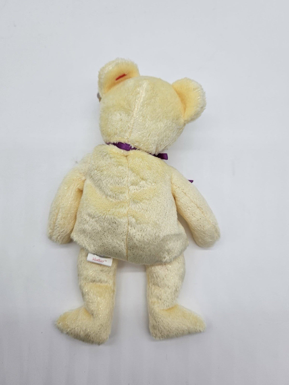Vintage Ty Beanie Baby MOTHER 2002 Yellow Bear Pansy Flower Patch Mother's Day