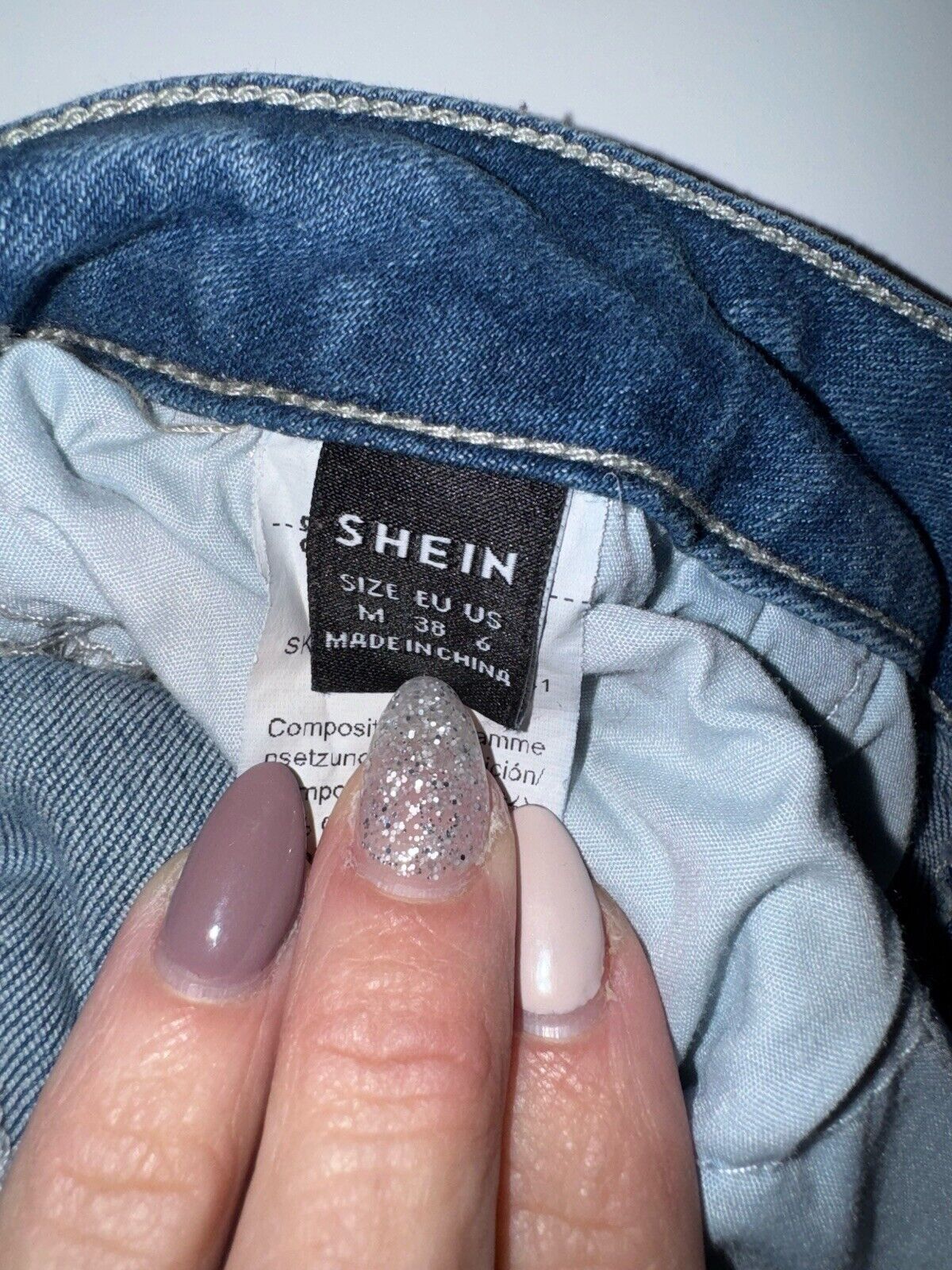 SHEIN Blue Denim High Rise Bell Bottom Jeans Women’s Size 6R