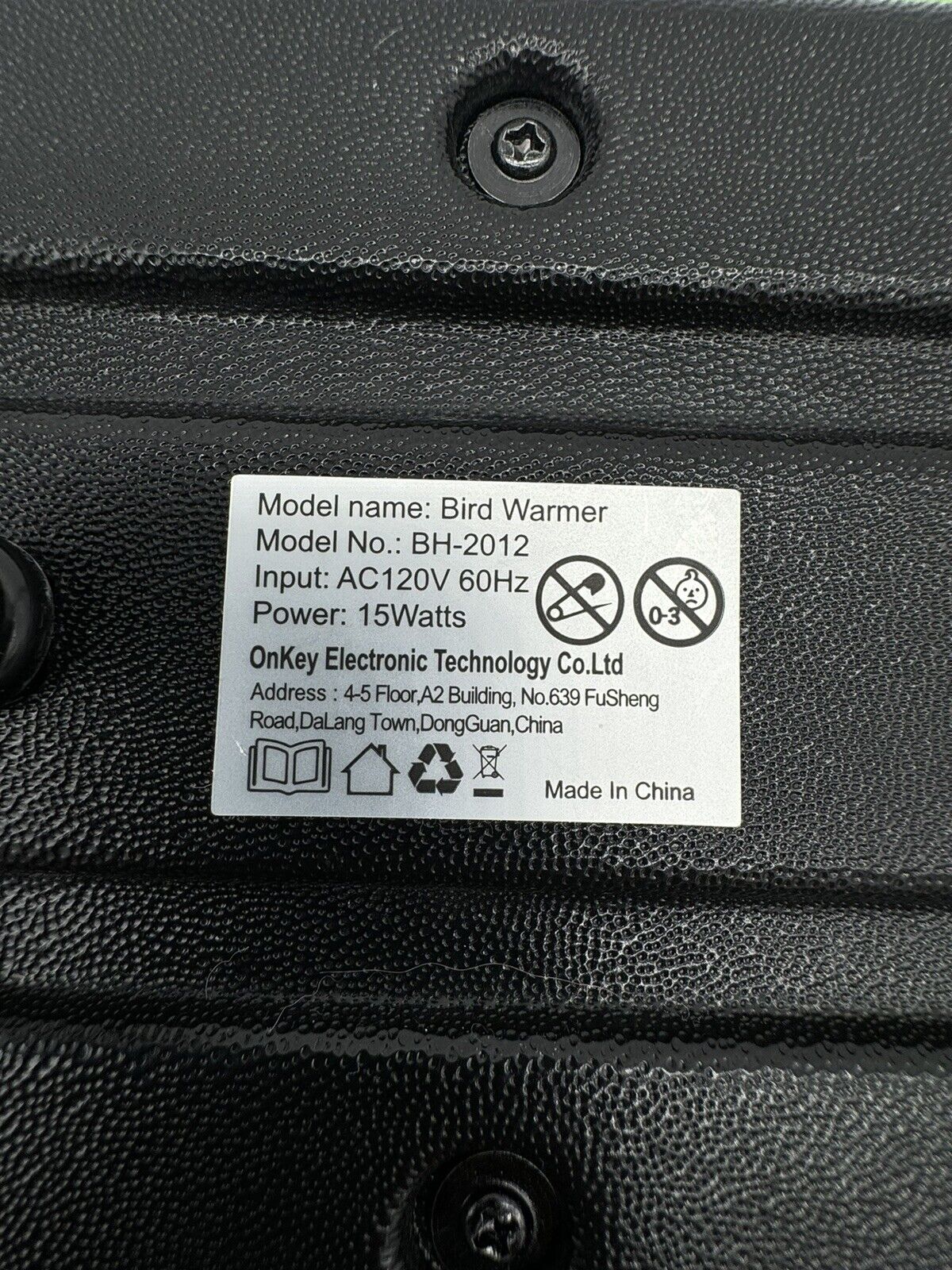 Clawsable BH-2012 Green Black Rectangular Corded Electric Bird Warmer 15W