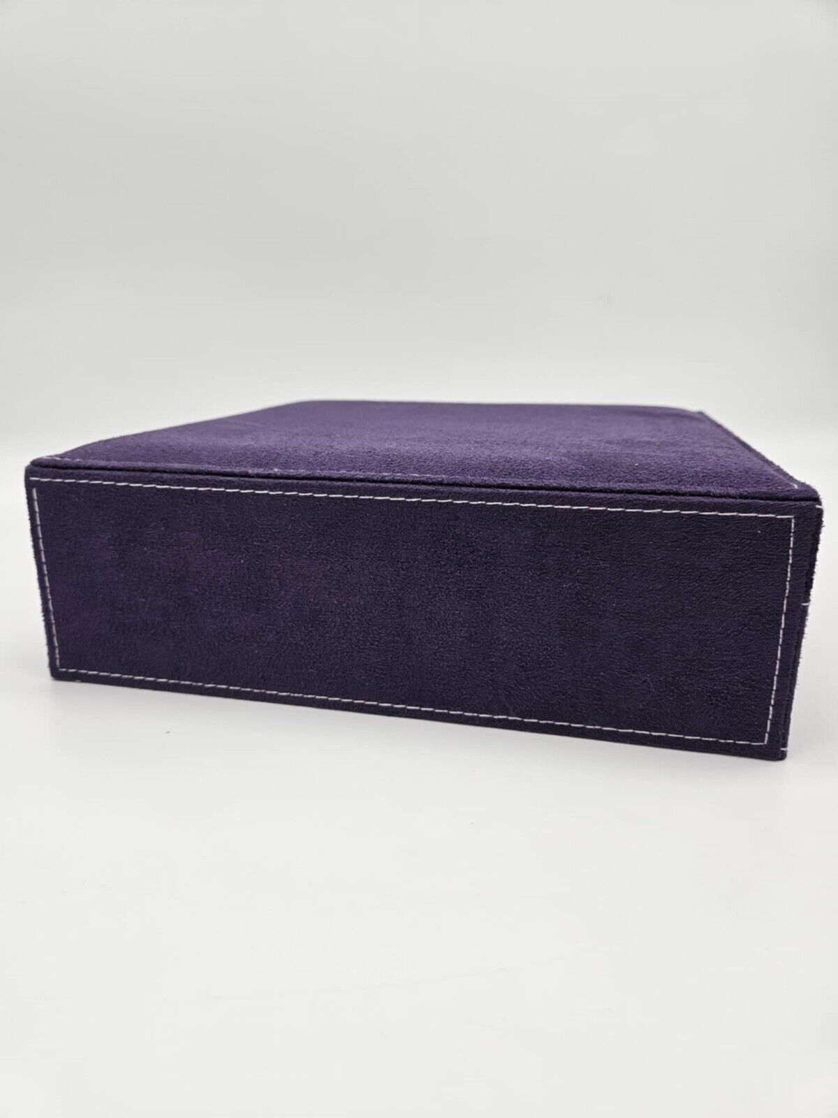 2-Layer Velvet Jewelry Box Organizer Lint Jewelry Display Storage Case w/Lock