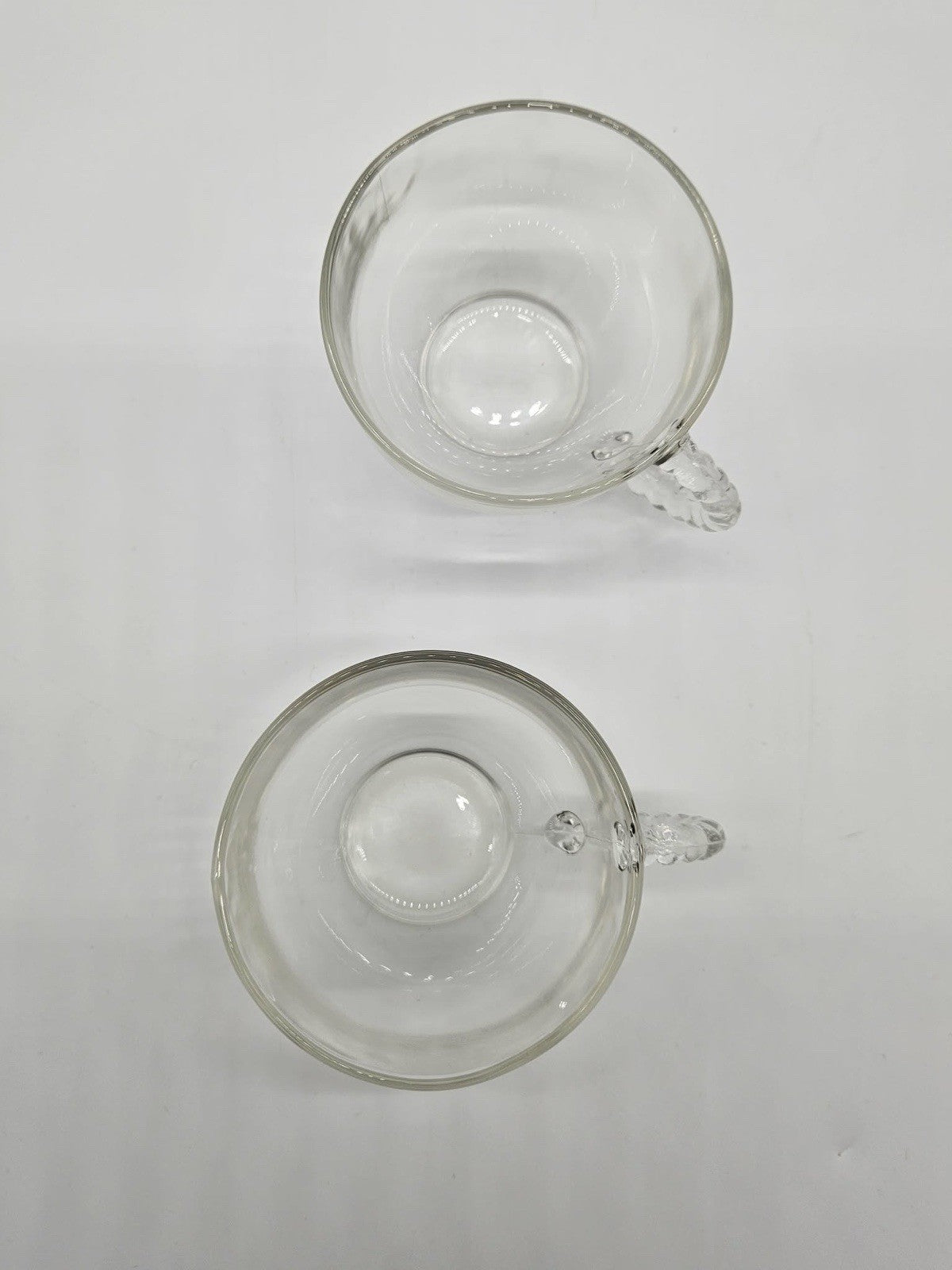 Vintage 50s set Of 2 Federal Glass/Hazel Atlas Homestead Wheat Pattern Tea Cups