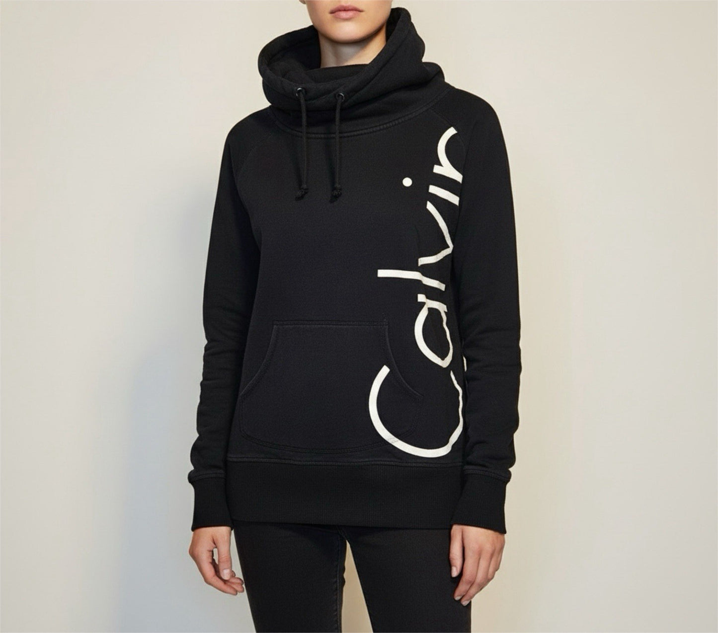 Calvin Klein Performance Black Pullover Hoodie Large Back Logo Size L