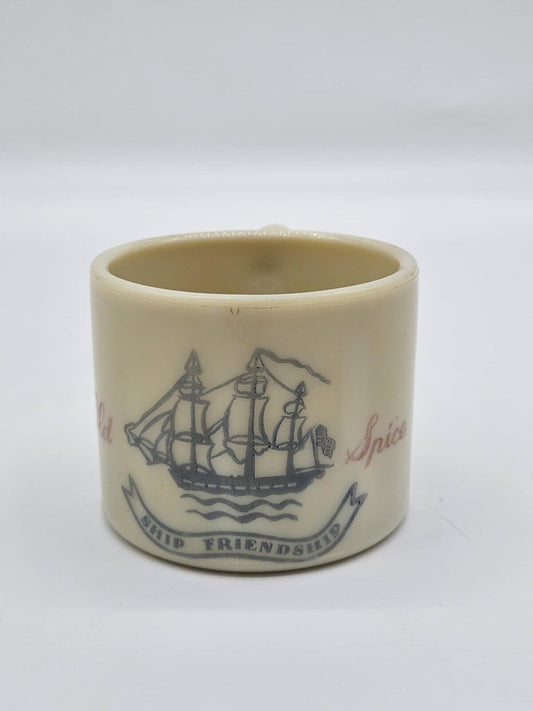 Vintage Old Spice Shaving Mug Ship Friendship Early American Shulton Glass