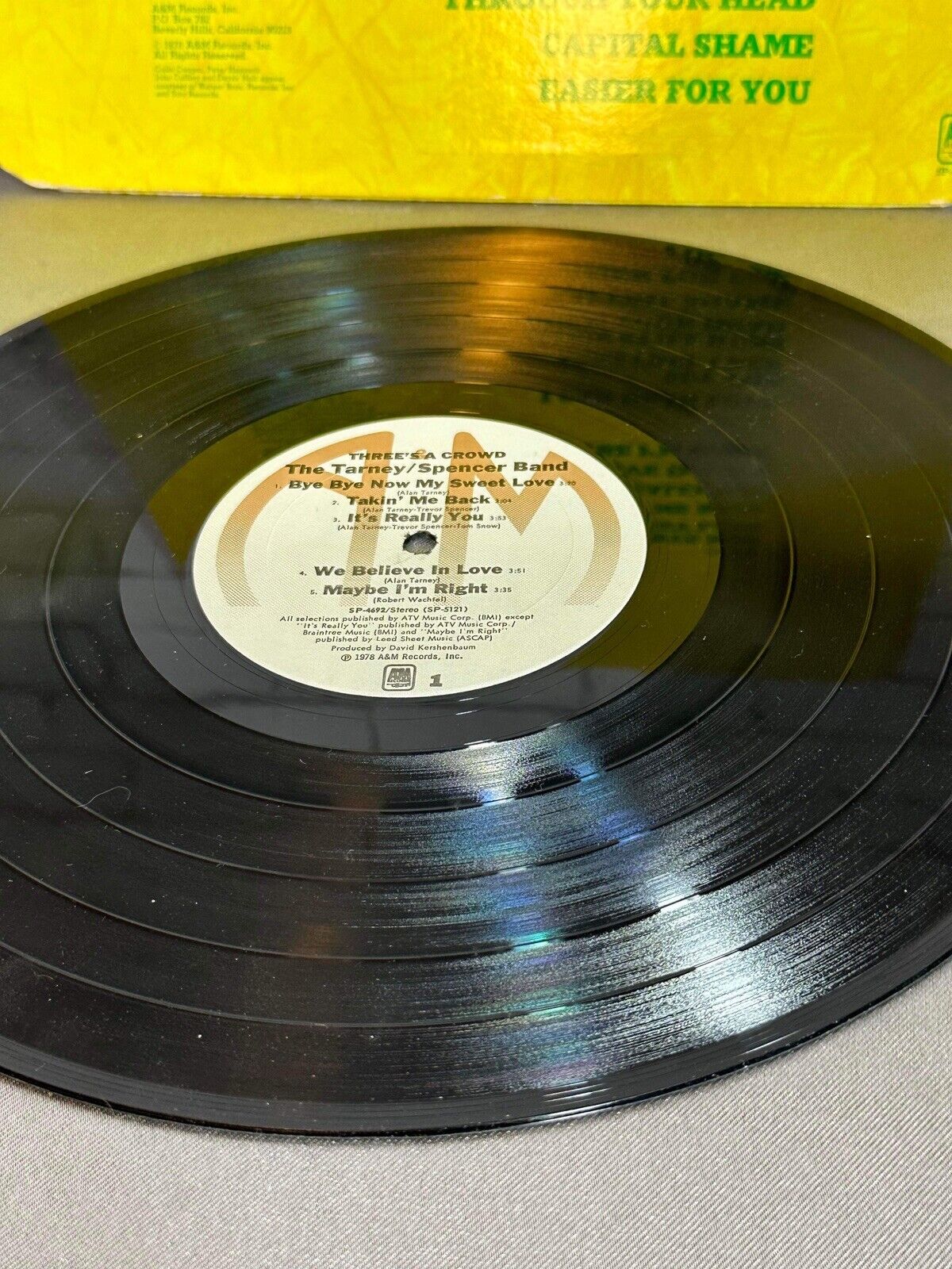 TARNEY/SPENCER BAND, Three's A Crowd USA New Sealed Old Stock LP