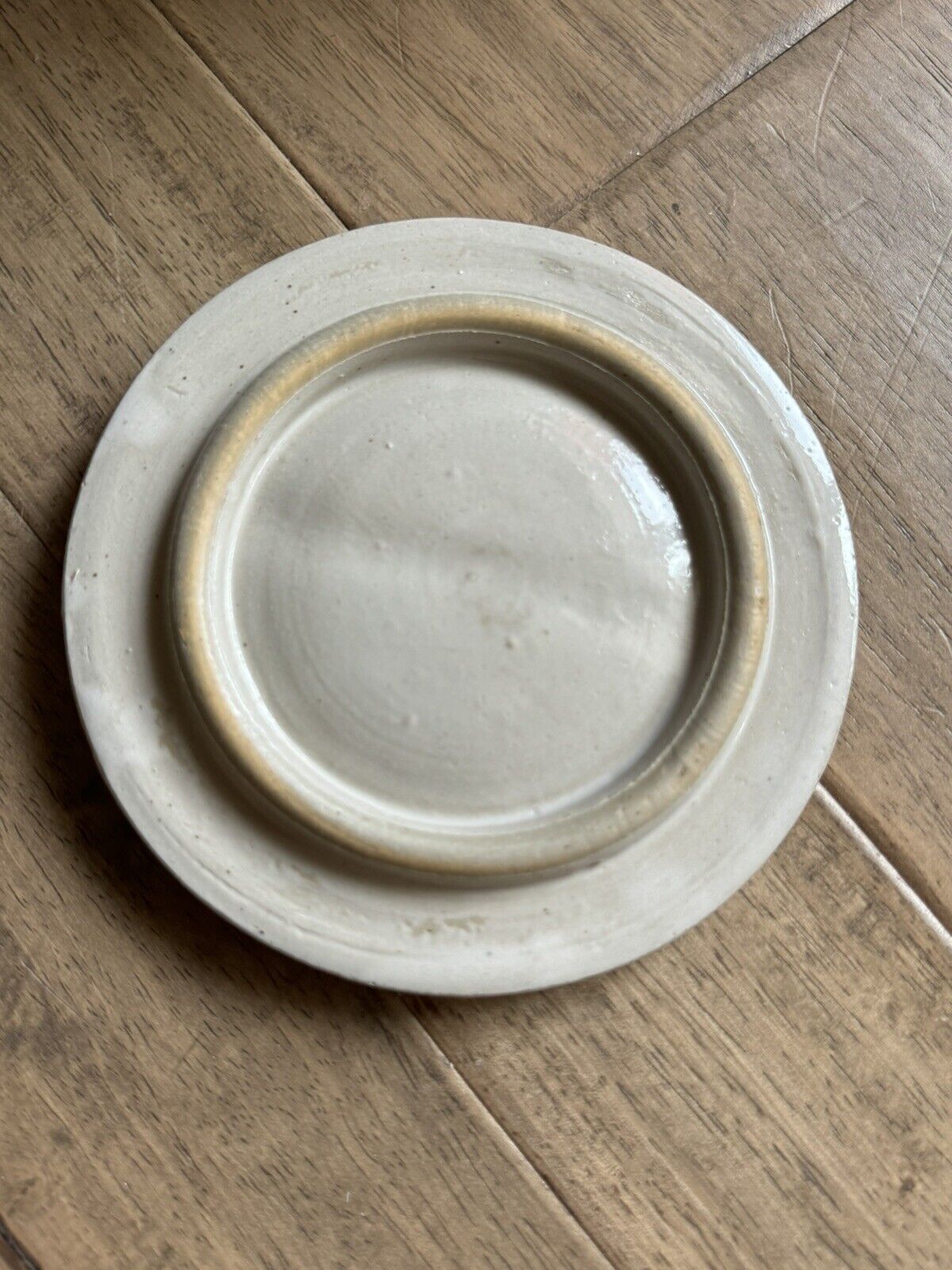 Antique Stoneware Pottery Crock with Lid, Salt Glaze, Metal and Wood Handle