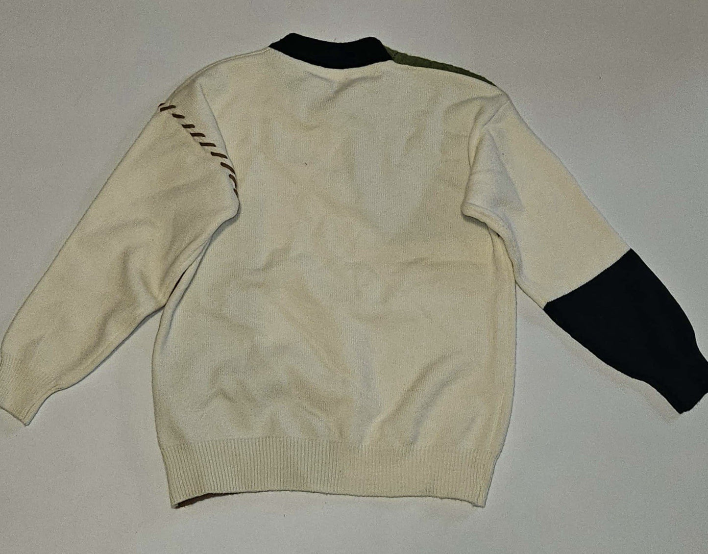 Sweaters Patchwork Pullovers Sweater Men Women Fashion Knitwear ~ M