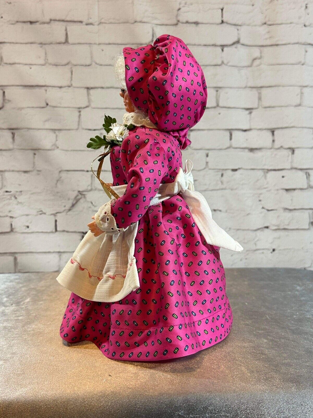 Vintage Granny Doll Hand Crafted SOAP DETERGENT BOTTLE Door Stop Lady TNO QCC