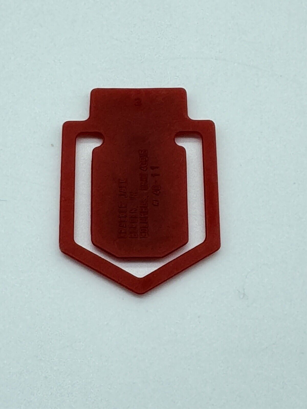 VINTAGE 1980S CRACKER JACK TOY PRIZE RED KANGAROO BOOKMARK PAPERCLIP