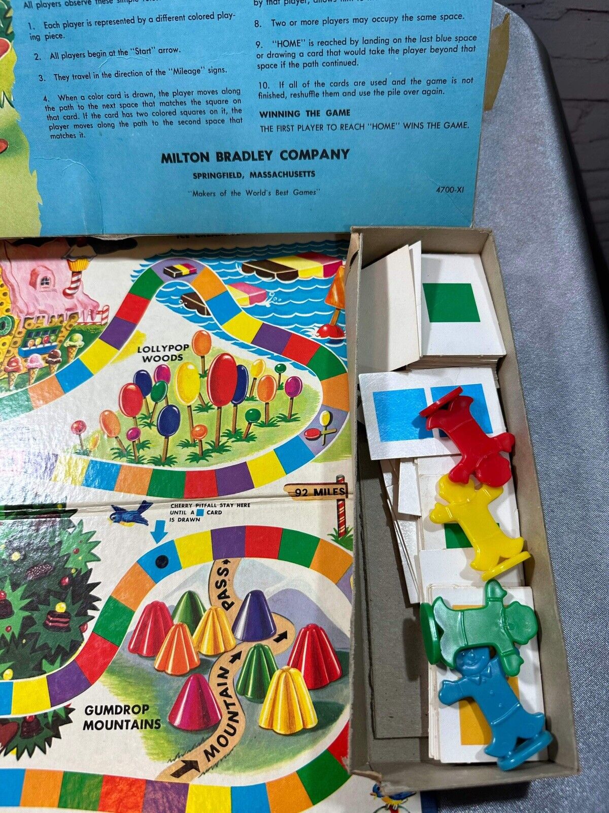 Vintage 1955 1962 CANDY LAND Board Game Complete Milton Bradley VGM