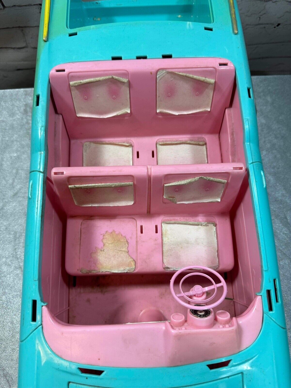 Barbie 57 Chevy Bel Air Convertible Car Turquoise Pink Vintage 1988 *FOR PARTS*