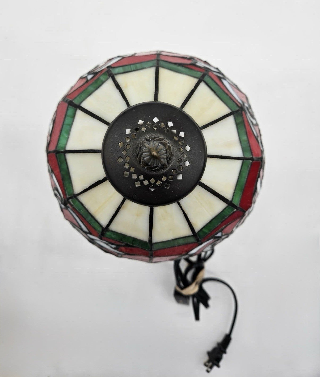 Rare Coca-Cola Licensed Tiffany Style Lamp Seedy Textured Faux Glass Shade