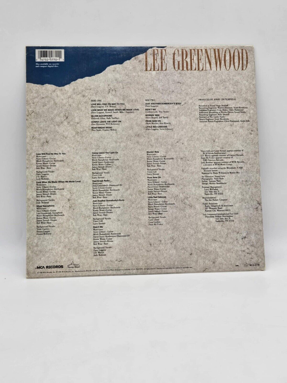 Lee Greenwood Love Will Find Its Way To You 1986 MCA 5770 Vinyl LP VG++