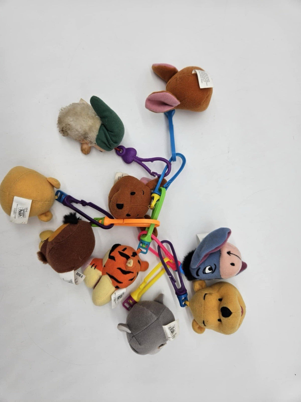 9 Vintage McDonalds Winnie the Pooh Disney Plush Head Clips