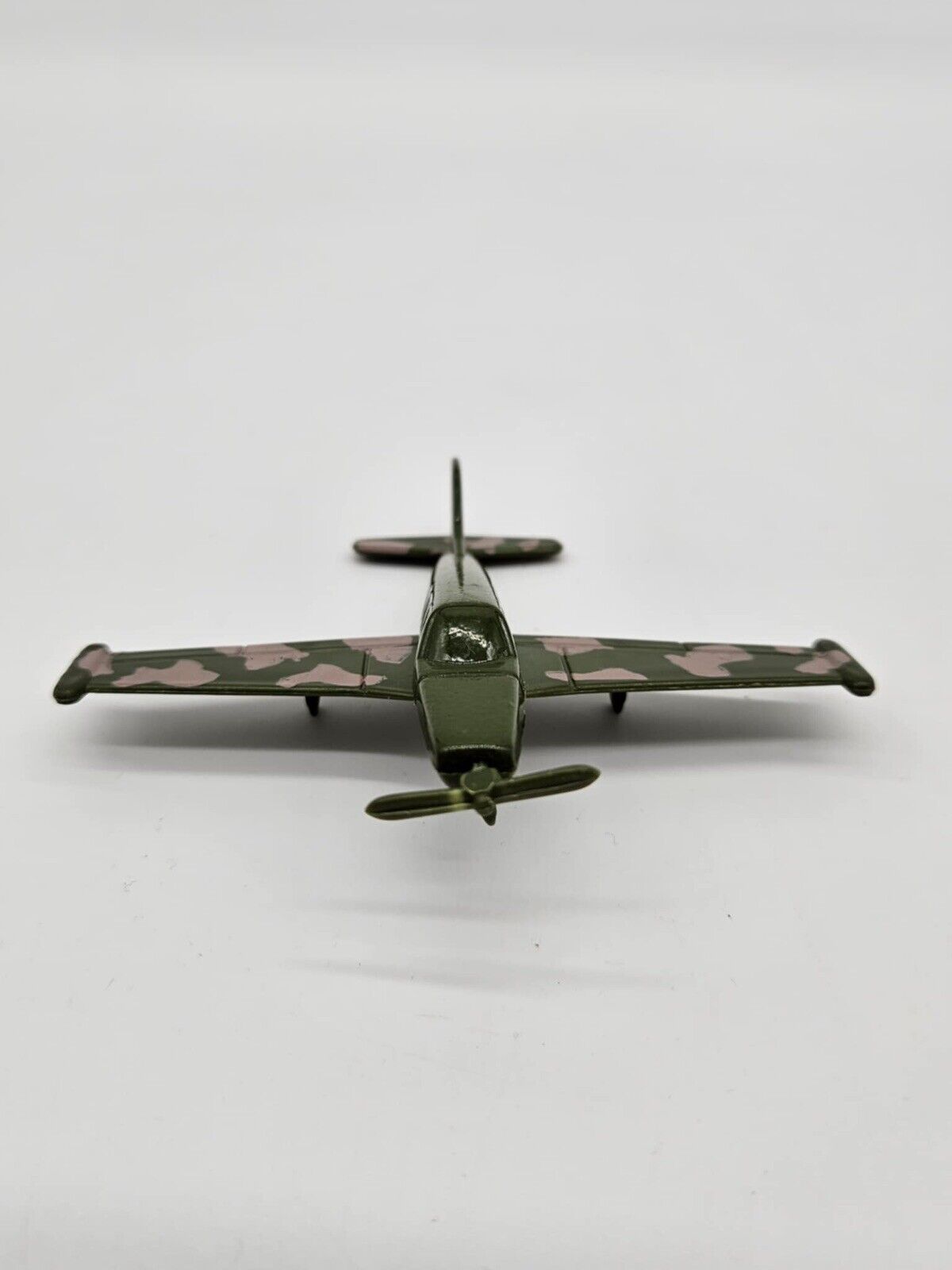 Vintage Diecast Mini Fighter Plane w/ Camo Wings