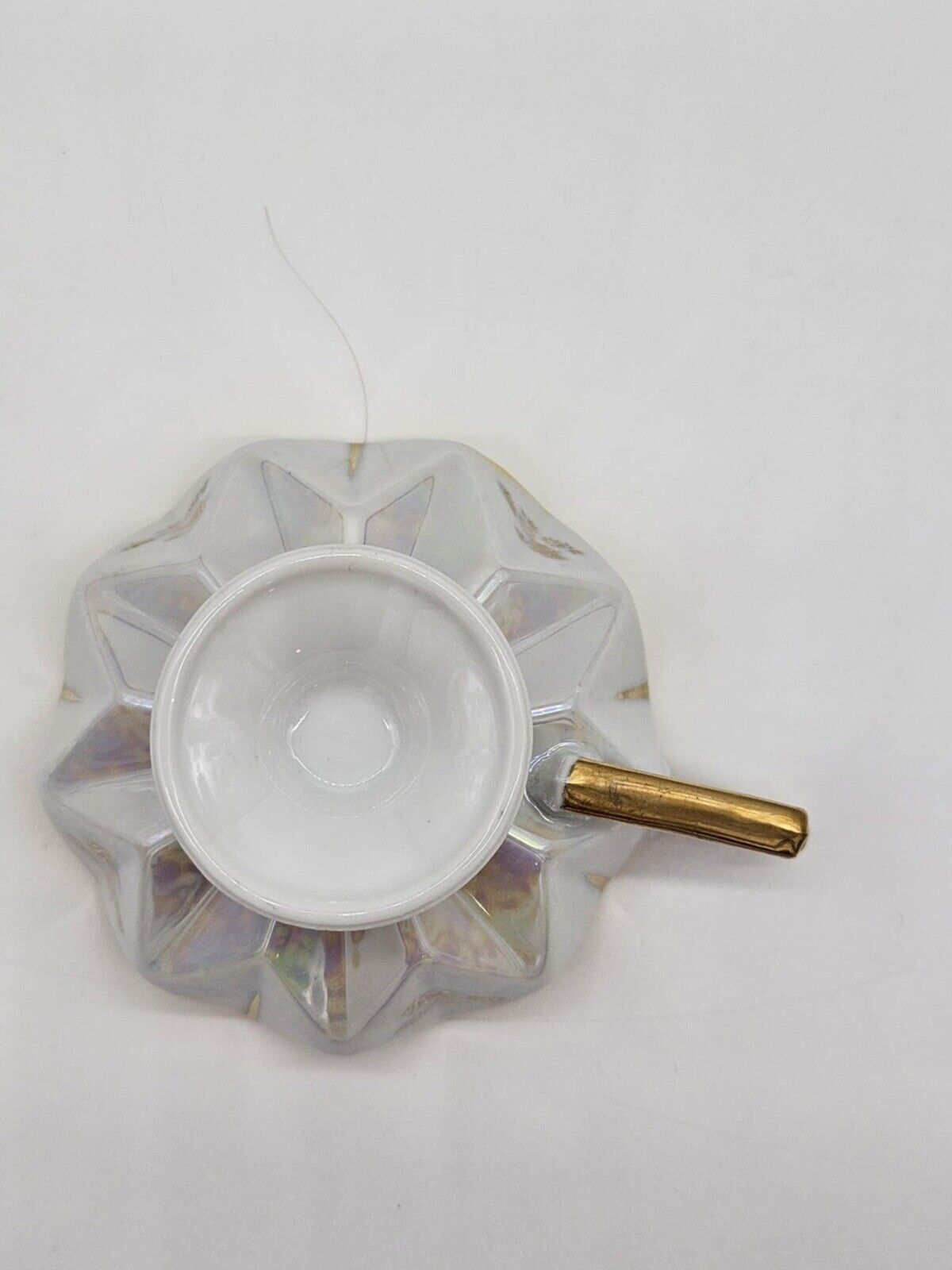 Vintage Royal Sealy Teacup Yellow Diamond Lusterware