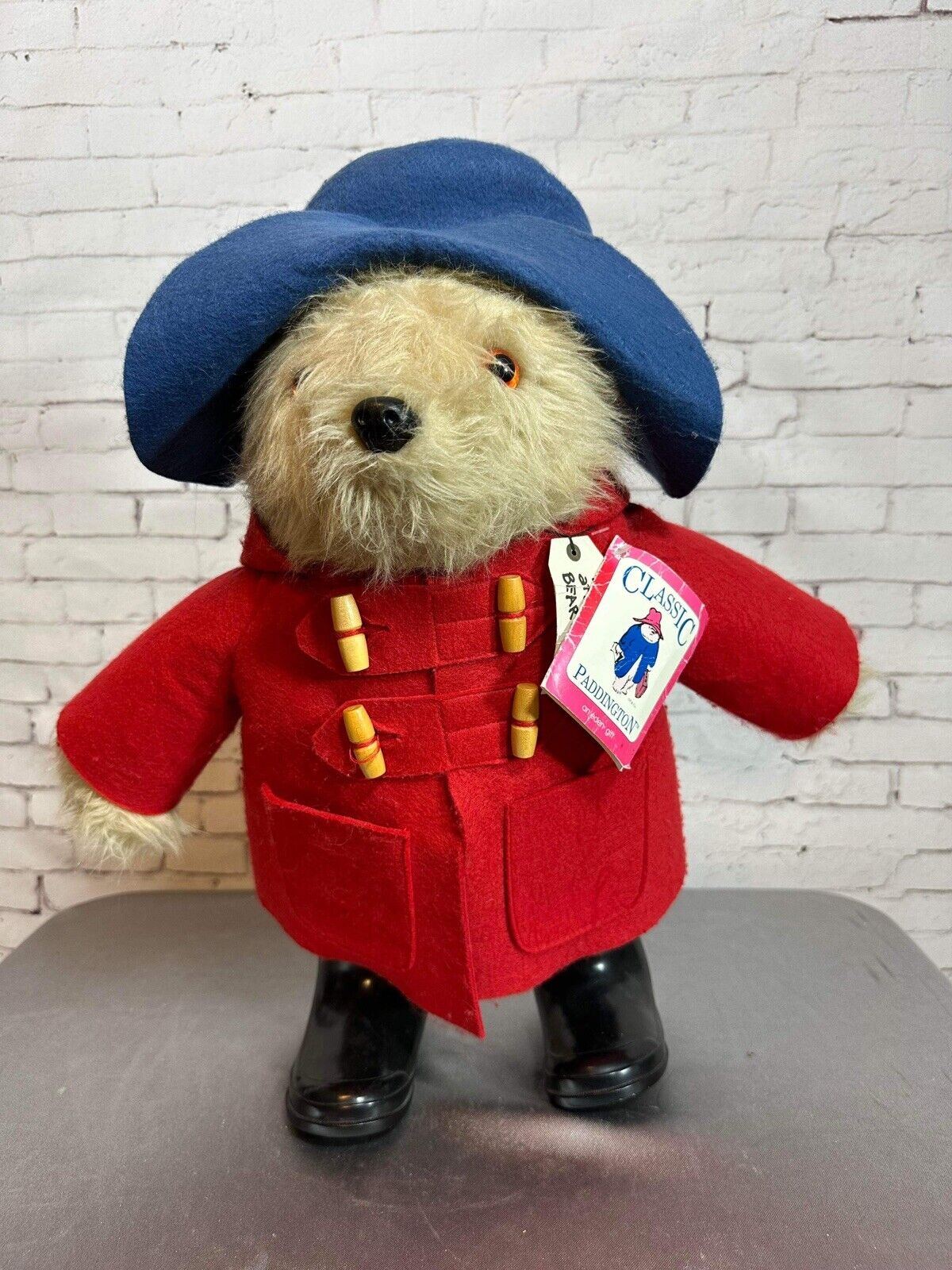 18" 1998 Original Paddington Bear ~ Blue Hat, Red Coat, Black Boots ~ Eden VTY