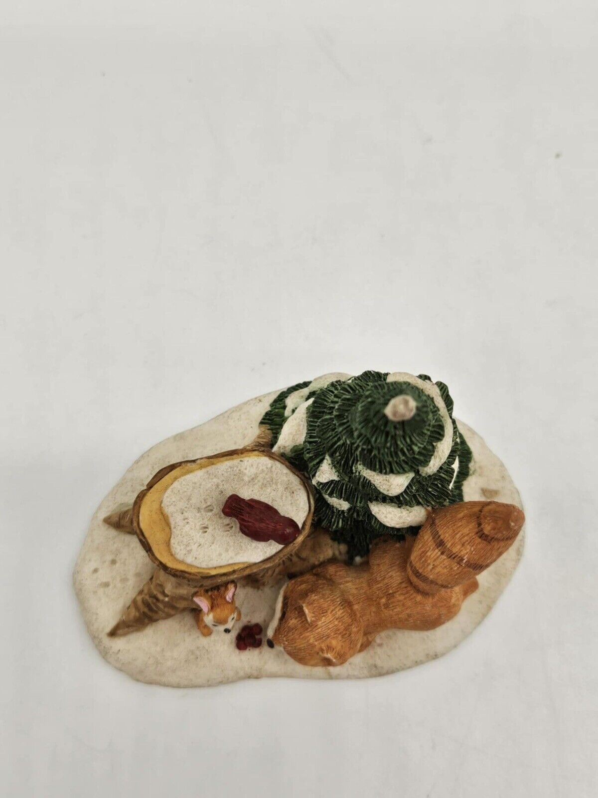 Ceramic Outdoor Fox & Mouse Scene Decor