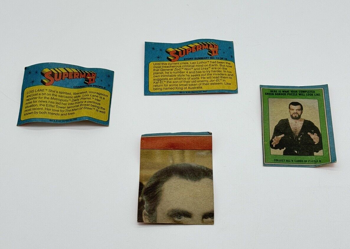 Vintage Superman Movie 1978 DC Trading Cards - Lot Of 4