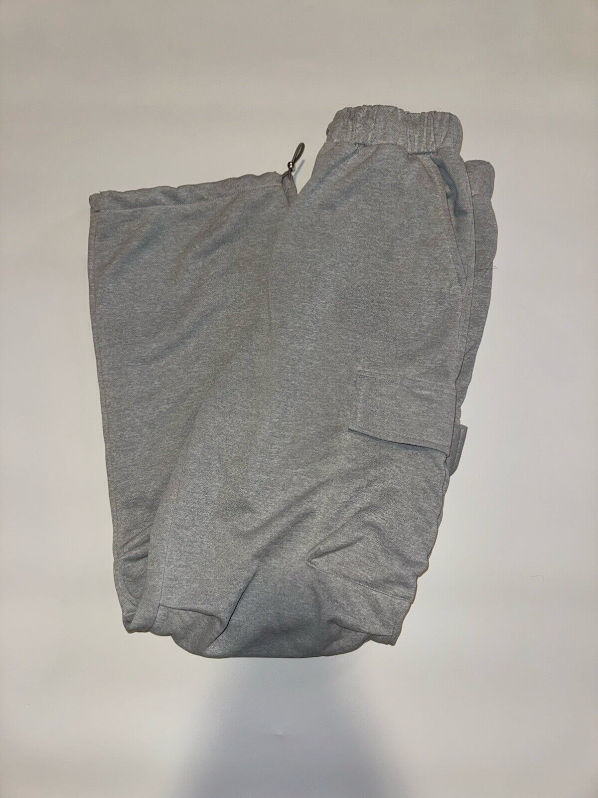 SHEIN EZwear Solid Grey Color Multi-Pocket Cargo Pants Sz M